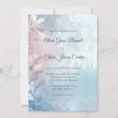 Etherealモダン Glass Glowフローラ結婚の 招待状 (正面)