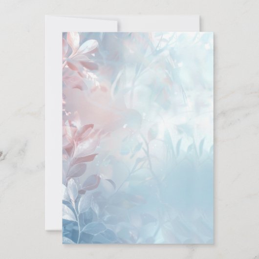 Etherealモダン Glass Glowフローラ結婚の 招待状 (裏面)