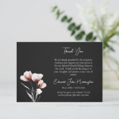 Etherealライトピンクの花正教会の葬儀 サンキューカード (スタンド正面)