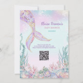 Etherealリトルマーメイドガールベビーシャワー 招待状 (裏面)