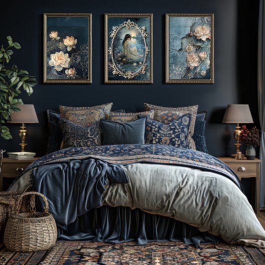 Etherealロータスムーンポートレート&フローラファンタジー 薄葉紙