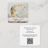 *~* Ethereal三日月の花QRフローラAP70 スクエア名刺 (正面/裏面)