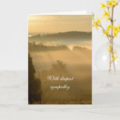 Ethereal夜明け風景悔やみや弔慰 カード (黄色い花)