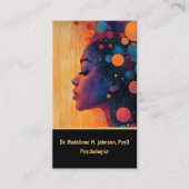 Ethereal女アート性シルエット心理学者QR 名刺 (正面)