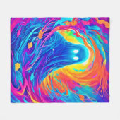 Ethereal幽霊の創造 フリースブランケット (正面(横))