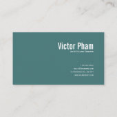 Ethereal抽象芸術フローラエメラルドグリーン&金ゴールド 名刺 (裏面)