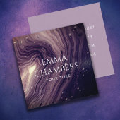 Ethereal抽象芸術水彩紫色のメイクアップアーティスト スクエア名刺