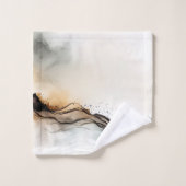 Ethereal抽象芸術水色 バスタオルセット (ウォッシュタオル)