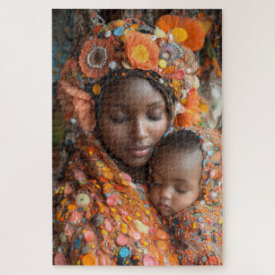 Ethereal母子装鮮やか伝統的品 ジグソーパズル