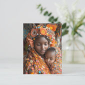 Ethereal母子装鮮やか伝統的品 ポストカード (スタンド正面)