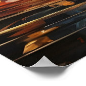 Ethereal水の色の抽象芸術女性の水 ポスター (角)