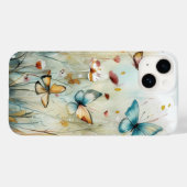 Ethereal水色バタフライガーデンフォンケース Case-Mate iPhoneケース (裏面 (横))