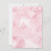 Ethereal水色ピンクの金ゴールドリハーサルディナー 招待状 (裏面)