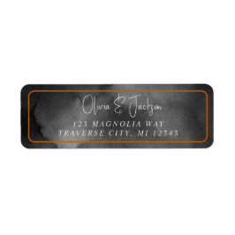 Ethereal水色ムーディブラックハロウィン結婚ズ ラベル