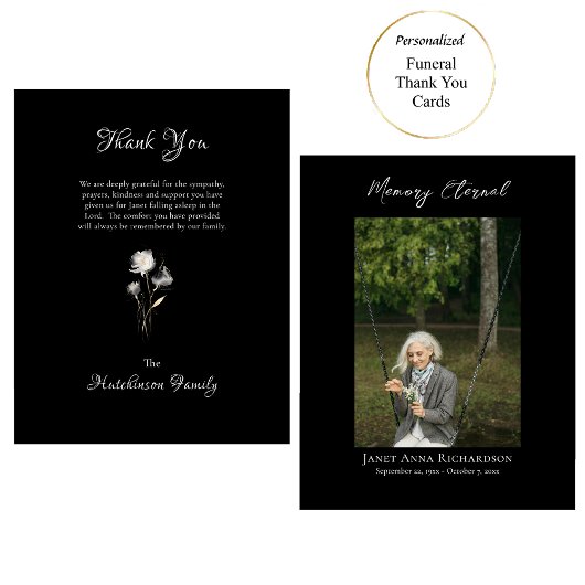 Ethereal白い花写真正統記念館 サンキューカード