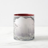 Ethereal白色フローラファンタジーセラミックコーヒーマグ☕ マグカップ (中央)