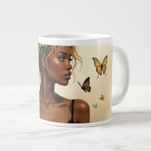 Ethereal美しい開花 ジャンボコーヒーマグカップ (正面右)