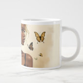 Ethereal美しい開花 ジャンボコーヒーマグカップ (右)