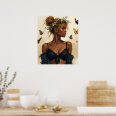 Ethereal美しい開花 ポスター (キッチン)