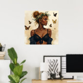 Ethereal美しい開花 ポスター (ホームオフィス)