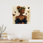 Ethereal美しい開花 ポスター (キッチン)