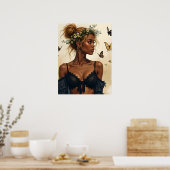 Ethereal美しい開花 ポスター (キッチン)