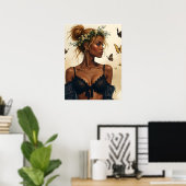 Ethereal美しい開花 ポスター (ホームオフィス)