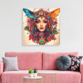 「Ethereal美しい：カンヴァアートの魅力化顔 キャンバスプリント (インサイチュ (リビング))