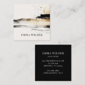 Ethereal自然抽象芸術水彩名刺 スクエア名刺 (正面/裏面)