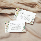 Ethereal赤面ピンクローズレシピリクエストカード エンクロージャーカード