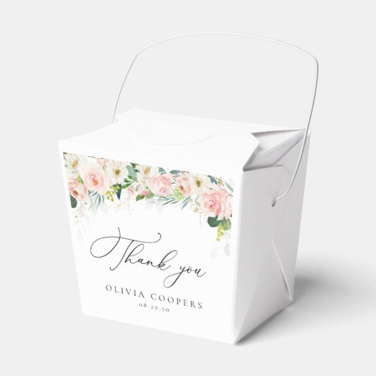 Ethereal赤面ピンクローゼベビーシャワーお気に入りボックス フェイバーボックス (正面サイド)