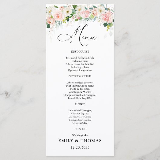 Ethereal赤面結婚のメニュー メニュー (正面)