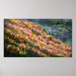 *~* Ethereal野生の花アートポンドリパッドTV2 ポスター