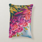 Ethereal開花:抽象芸術水彩バラ交響曲 アクセントクッション (裏面(縦))