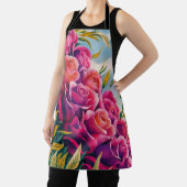 Ethereal開花:抽象芸術水彩バラ交響曲 エプロン (インサイチュ)