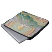 Ethereal開花:春のパステルモザイク火山 ラップトップスリーブ (正面下部)