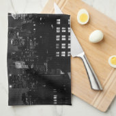 Ethereal雲： NYCスカイライン、ESB白黒 キッチンタオル (四つ折り)