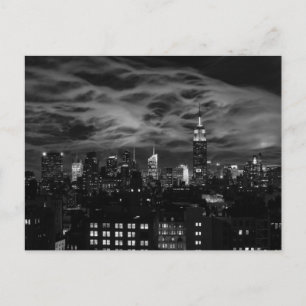 Ethereal雲: NYCスカイライン、ESB BW ポストカード