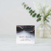 Ethereal霧グラデーションネイビーブルー水色ムーディ スクエア名刺 (スタンド正面)