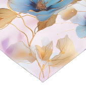 Ethereal青い花ソフトパステルアルコールインク ショートテーブルランナー (コーナー)