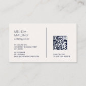 Ethereal青い金ゴールド花 名刺 (裏面)