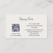 Ethereal青い金ゴールド花 名刺 (裏面)