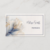 Ethereal青い金ゴールド花 名刺 (正面)