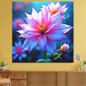 Ethereal鮮やか開花アートワーク キャンバスプリント (インサイチュ (リビング))
