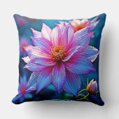 Ethereal鮮やか開花アートワーク クッション (正面)