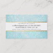 ETHEREAL《写真》ぼけ味パターエレガントン金ゴールドストリップブルー 名刺 (裏面)