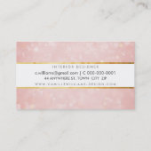 ETHEREAL《写真》ぼけ味パターンエレガント金ゴールドストリップサンゴ 名刺 (裏面)