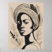 Ethereal African Minimalist Artwork ポスター (正面)