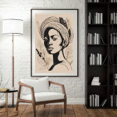 Ethereal African Minimalist Artwork ポスター