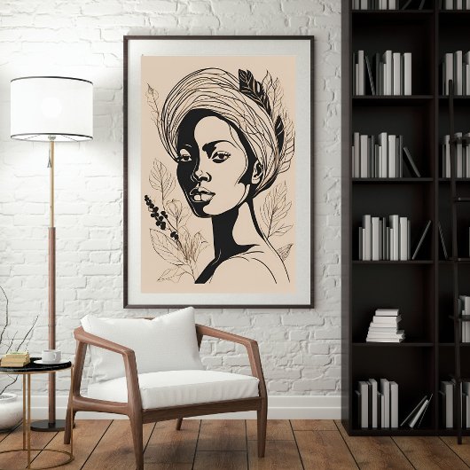 Ethereal African Minimalist Artwork ポスター